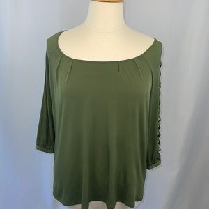 G Collection scoop neck cold shoulder tunic - 1X